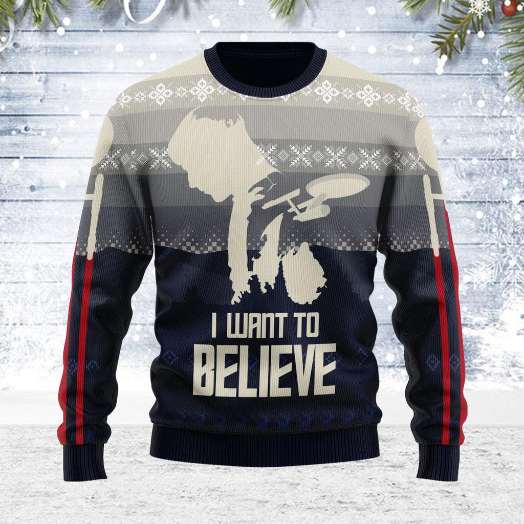 I Want To Believe Christmas Sweater - OodieGang.com