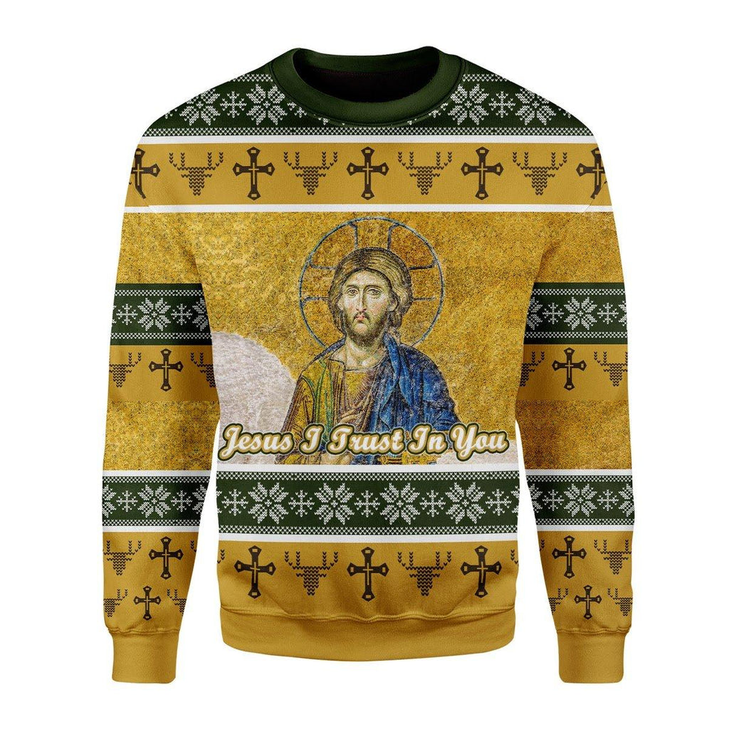 Jesus I Trust In You Christmas Sweater - OodieGang