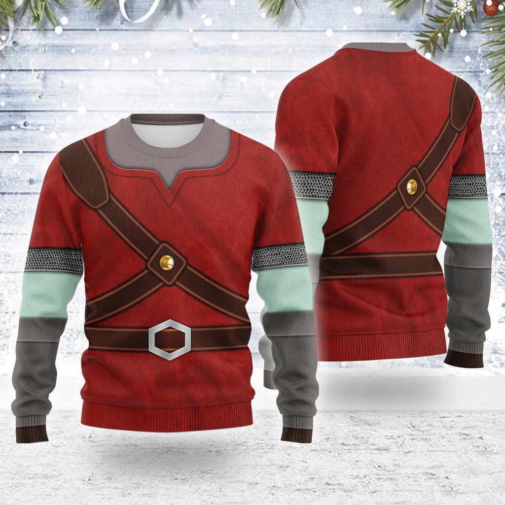 Knights of Skyloft Red Themed Costume Unisex Christmas Wool Sweater - OodieGang.com