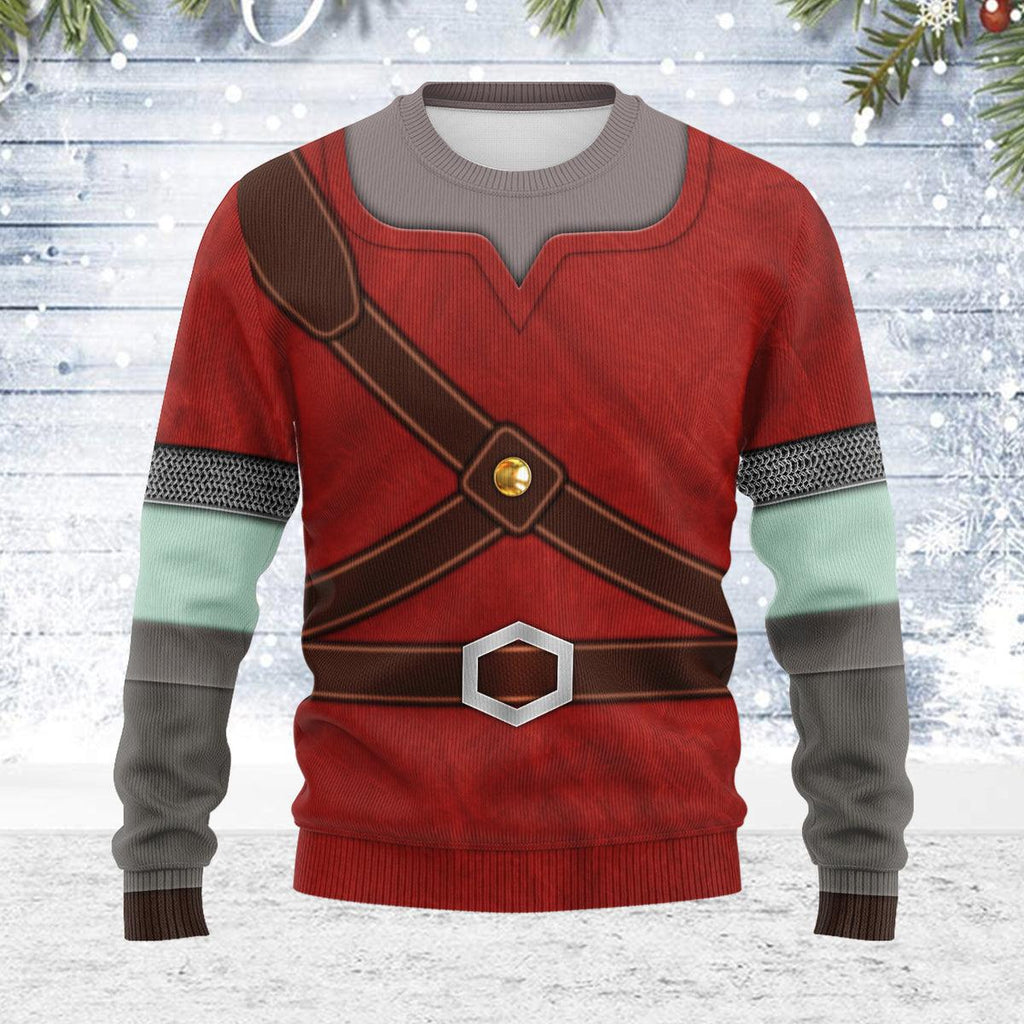 Knights of Skyloft Red Themed Costume Unisex Christmas Wool Sweater - OodieGang.com