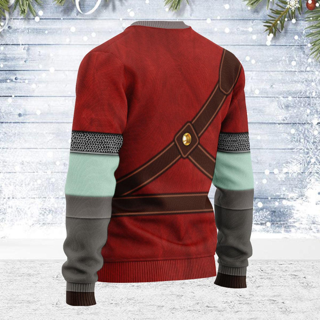 Knights of Skyloft Red Themed Costume Unisex Christmas Wool Sweater - OodieGang.com