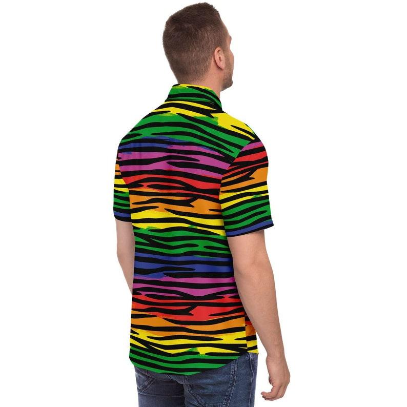 LGBTQ Gay Striped Hawaiian Shirt - OodieGang