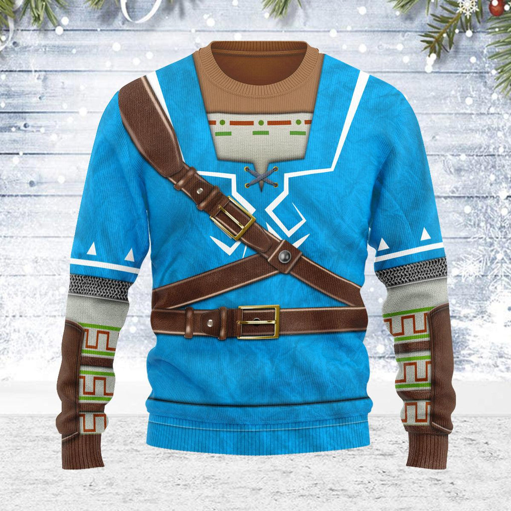 Link Zelda Champions Tunic Themed Costume Unisex Christmas Wool Sweater - OodieGang.com