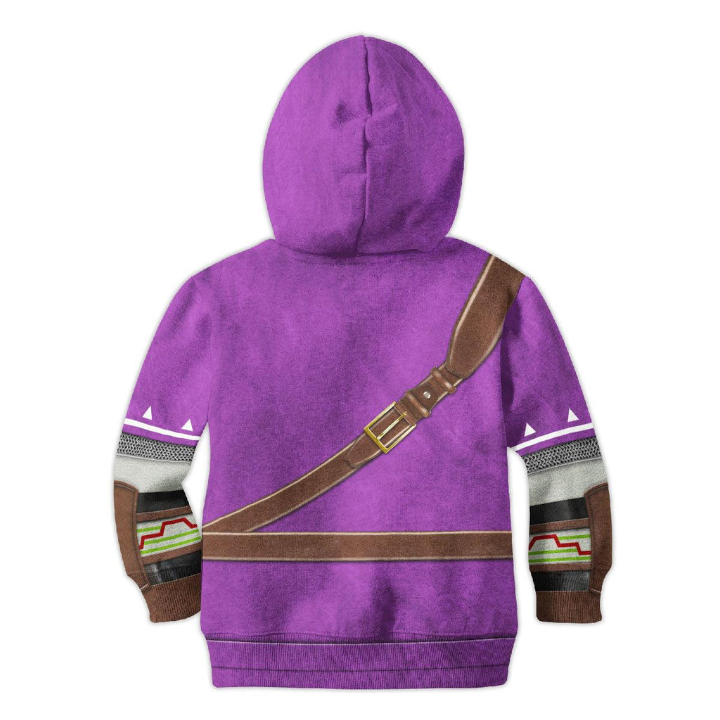 Link Zora Tunic Purple Costume Kid Tops Hoodie Sweatshirt T-Shirt - OodieGang.com