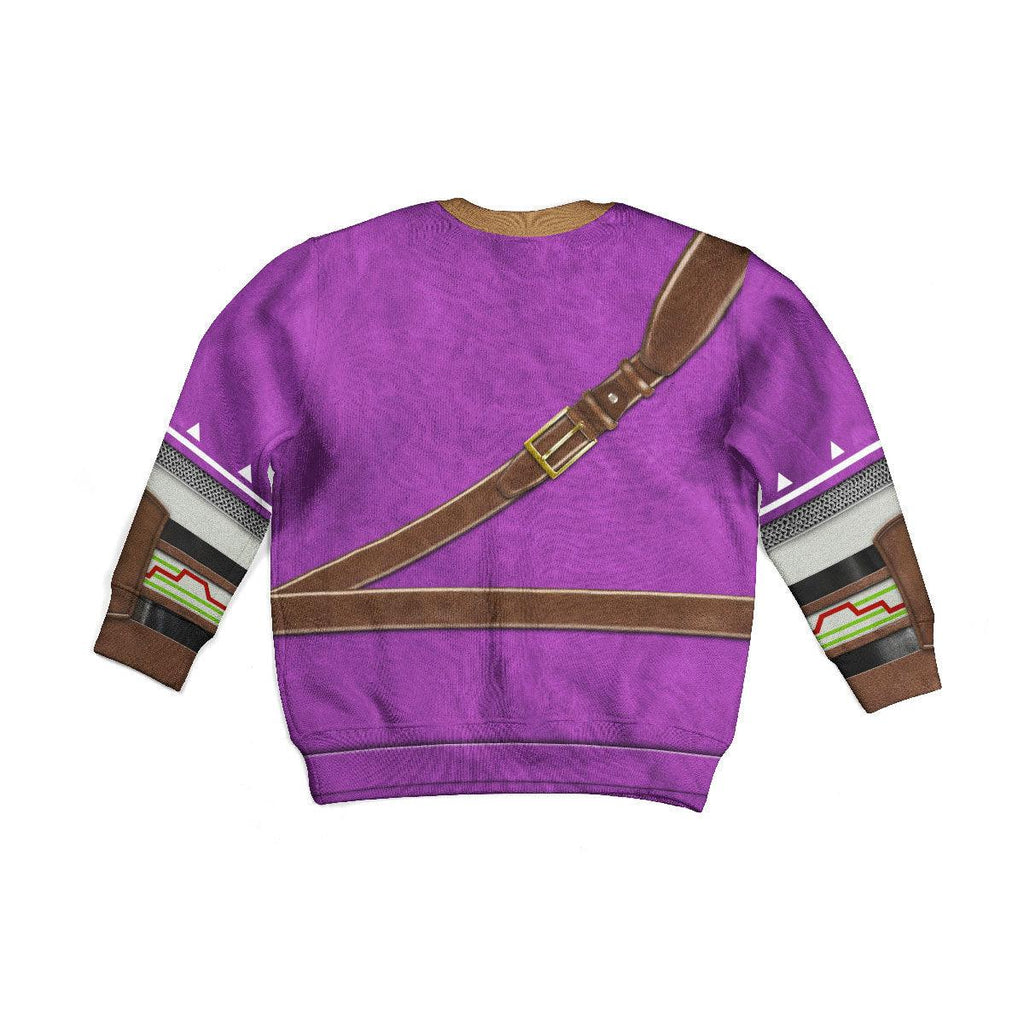 Link Zora Tunic Purple Costume Kid Tops Hoodie Sweatshirt T-Shirt - OodieGang.com