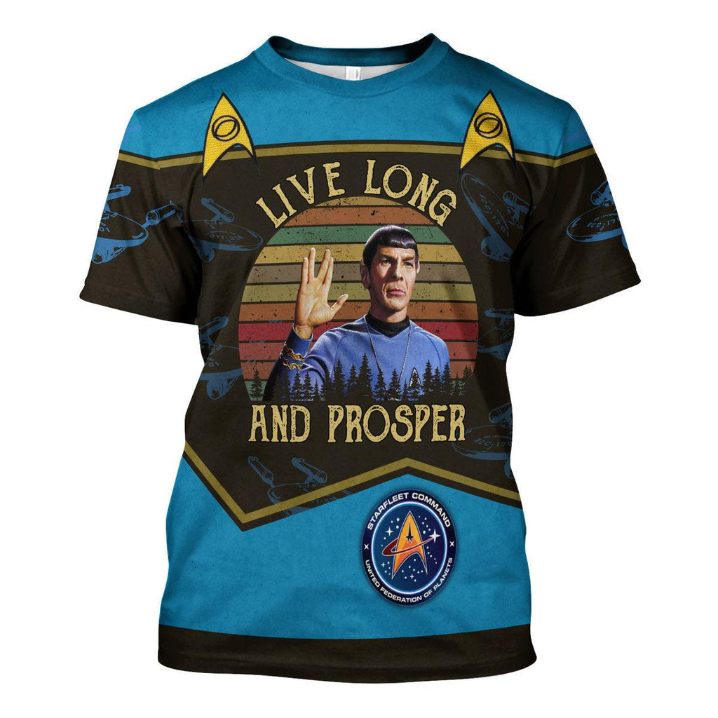 Live Long And Prosper Sunset Retro Vintage Hoodie Sweatshirt T-shirt Apparel - OodieGang.com