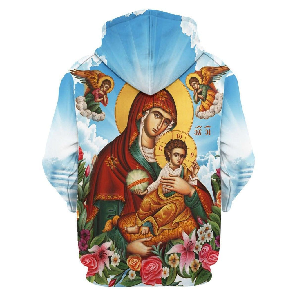 Mary Eastern Christianity Zip Hoodie - OodieGang