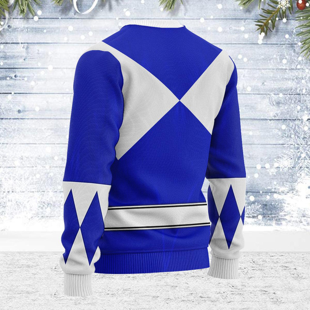 Merry Christmas Blue Ranger MM Unisex Wool Sweater - OodieGang.com