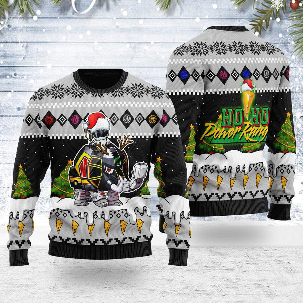 Merry Christmas OodieGang Black Hoho Ranger Unisex Wool Sweater - OodieGang.com