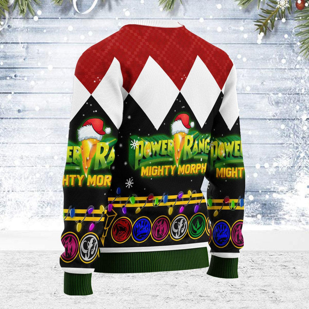 Merry Christmas HoHo Power Rangers MM Unisex Wool Sweater - OodieGang.com