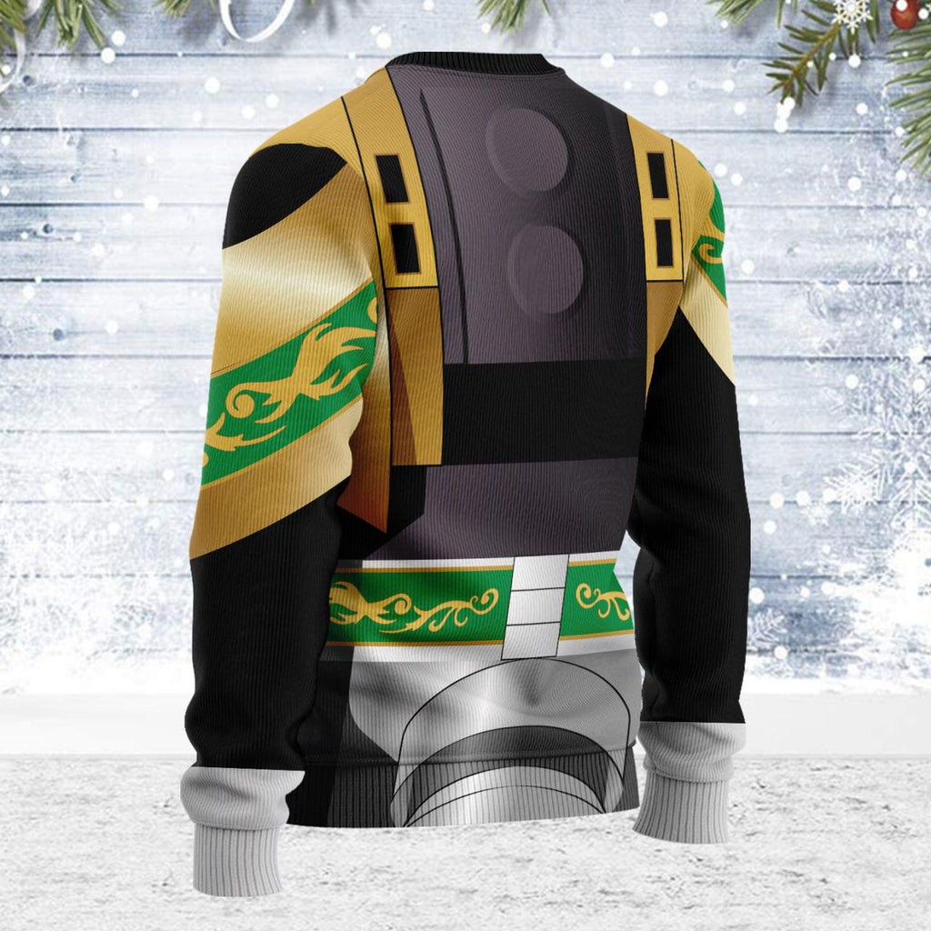 Merry Christmas Legacy Green Dragonzord Unisex Wool Sweater - OodieGang.com