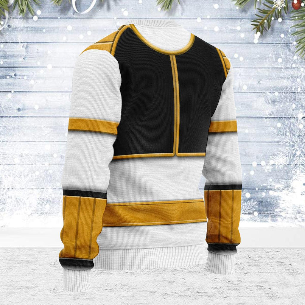 Merry Christmas White Ranger MM Unisex Wool Sweater - OodieGang.com