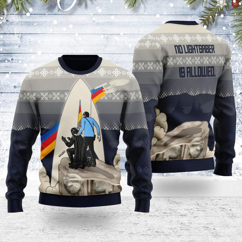 No Lightsaber Allowed Christmas Sweater - OodieGang.com