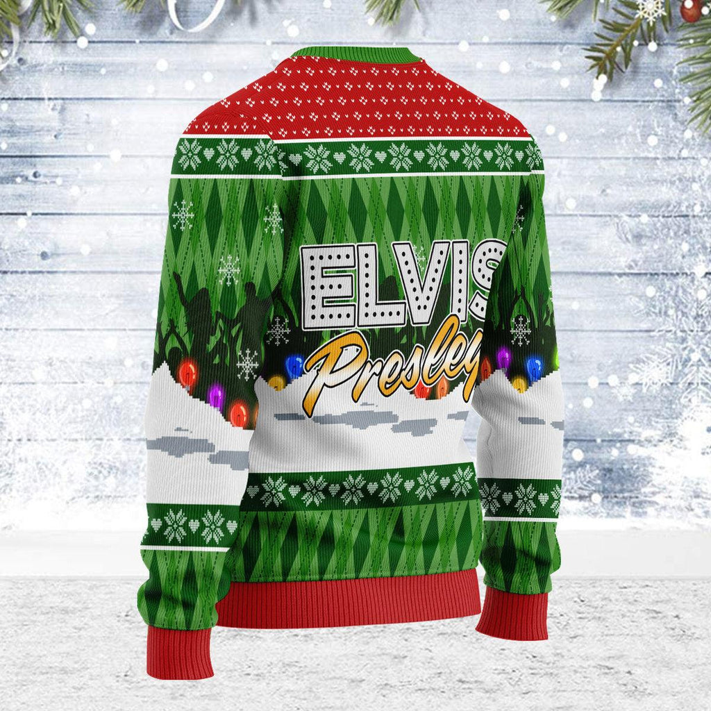 Only the Best Grandmas Listen to Elvis Christmas Ugly Sweater - Oodiegang.com