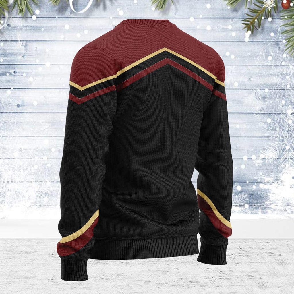 Picard Flag Officer Starfleet Uniform Circa Themed Christmas Wool Sweater - OodieGang.com