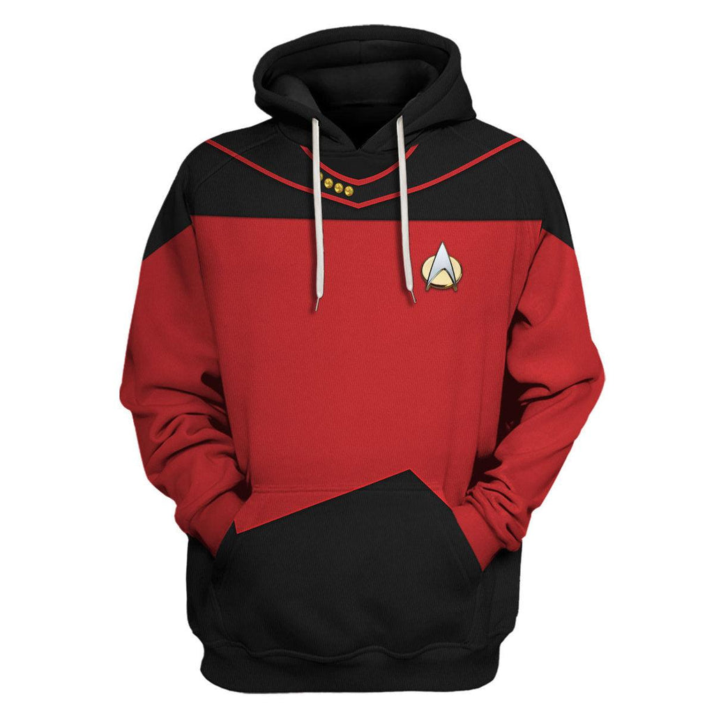 Picard The Next Generation Red Costume Hoodie Sweatshirt T-Shirt Sweatpants Apparel - OodieGang.com