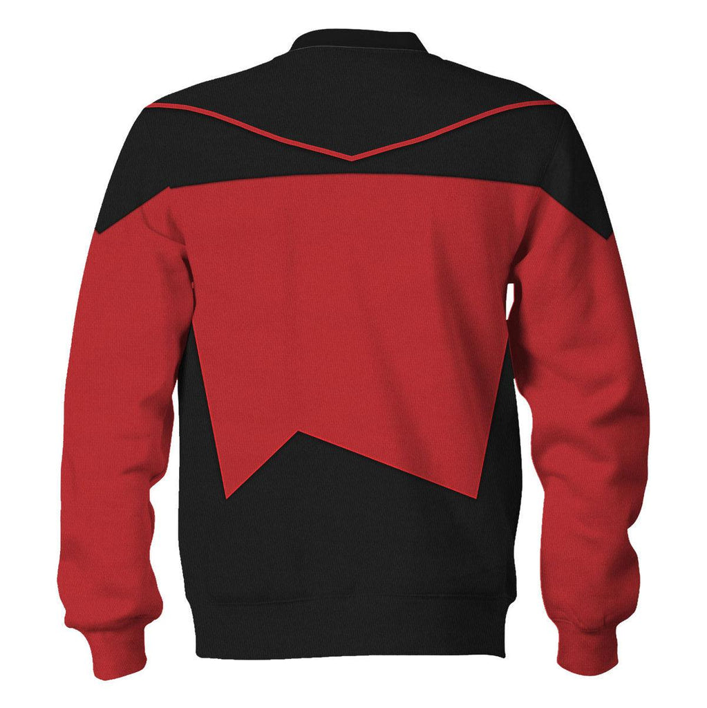 Picard The Next Generation Red Costume Hoodie Sweatshirt T-Shirt Sweatpants Apparel - OodieGang.com