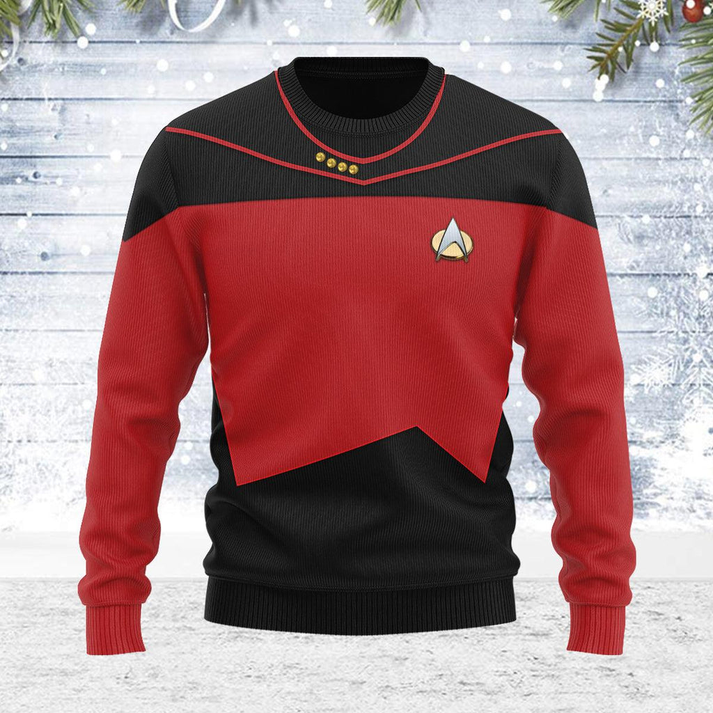 Picard The Next Generation Themed Costume Christmas Wool Sweater - OodieGang.com