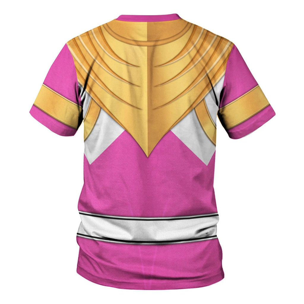 Pink Ranger Dragon Shield Hoodies Sweatshirt T-shirt Hawaiian Tracksuit - OodieGang.com