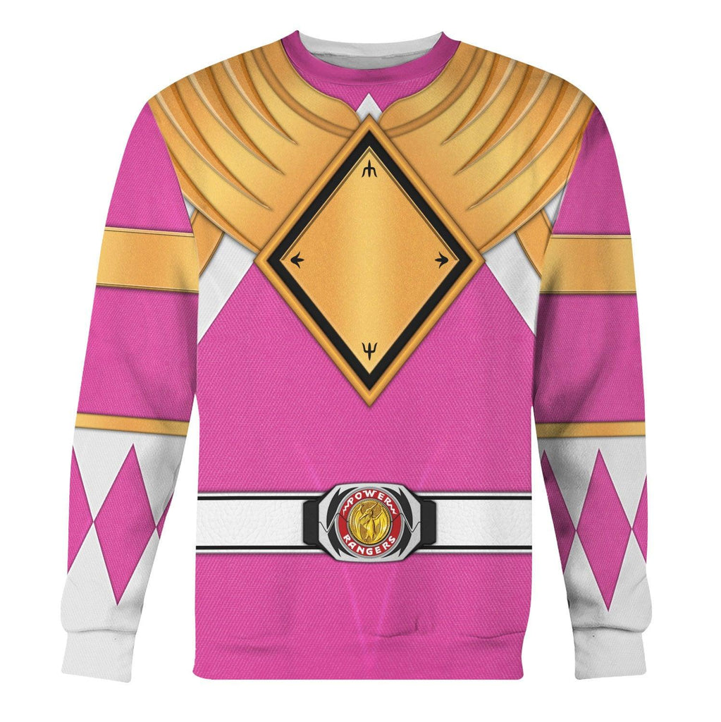 Pink Ranger Dragon Shield Hoodies Sweatshirt T-shirt Hawaiian Tracksuit - OodieGang.com