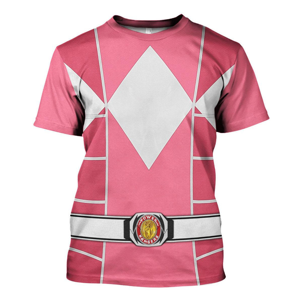 Pink Ranger Mighty Morphin Cosplay Hoodies Sweatshirt T-shirt Hawaiian - OodieGang.com