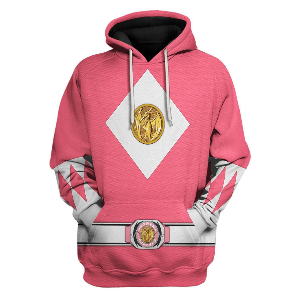 Pink Ranger Mighty Morphin The Movie (1995) Hoodies Sweatshirt T-shirt Hawaiian - OodieGang.com