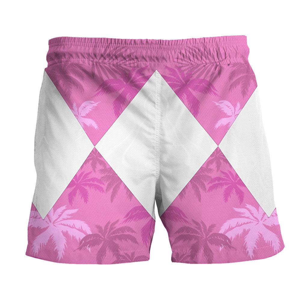 Pink Ranger x Tommy Vercetti Hawaiian Shirt & Beach Shorts - OodieGang.com