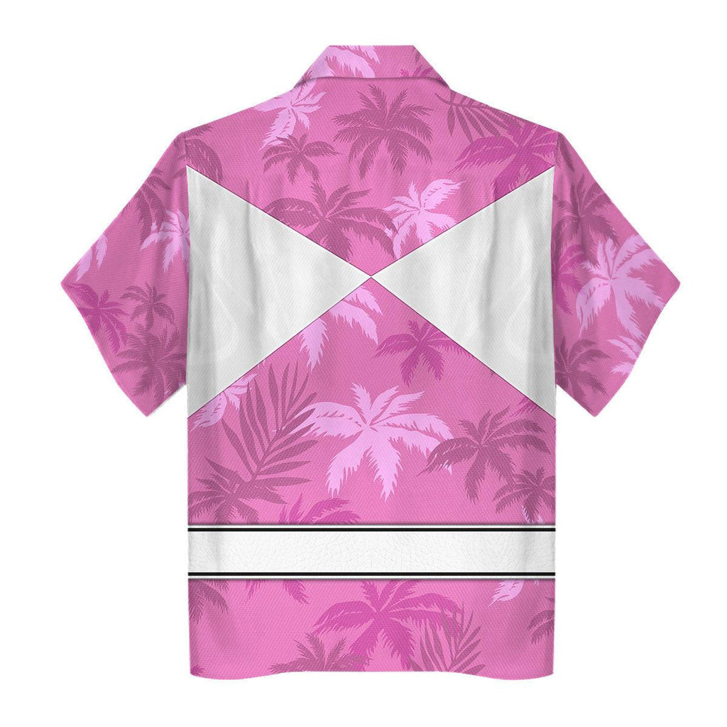 Pink Ranger x Tommy Vercetti Hawaiian Shirt Beach Shorts - OodieGang.com