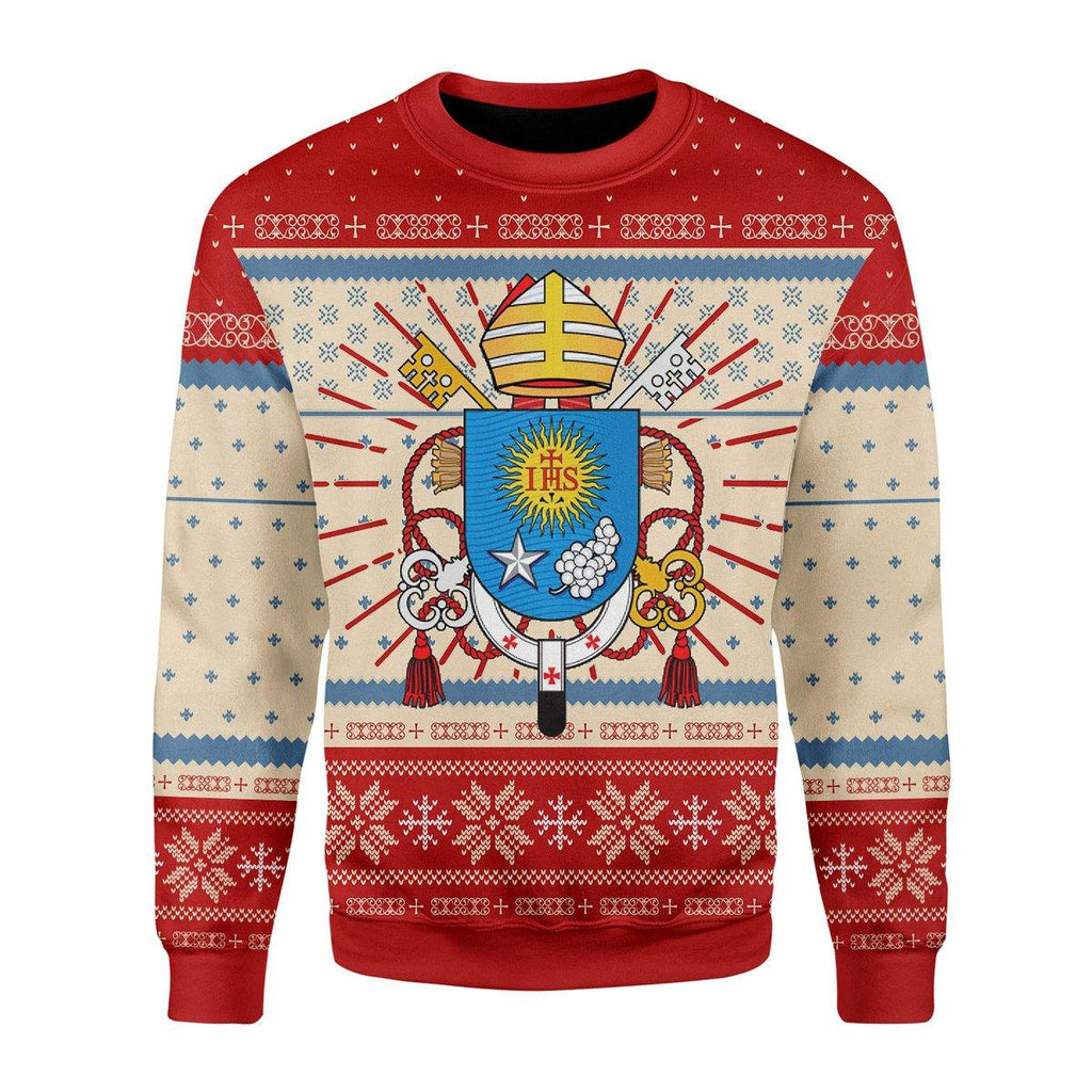 Pope Francis Coat Of Arms Christmas Sweater - OodieGang