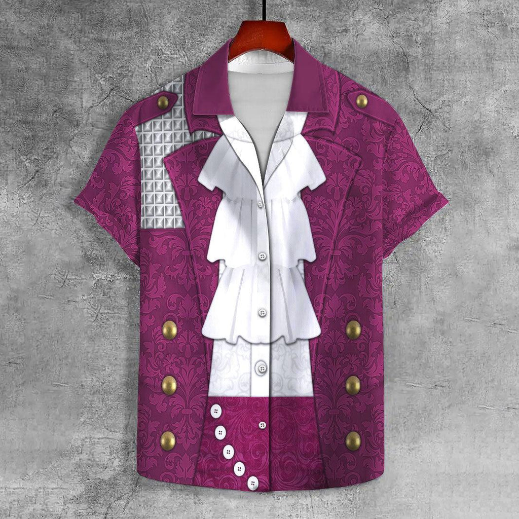 Prince Purple Rain Outfits Unisex Lapel Shirt - OodieGang.com