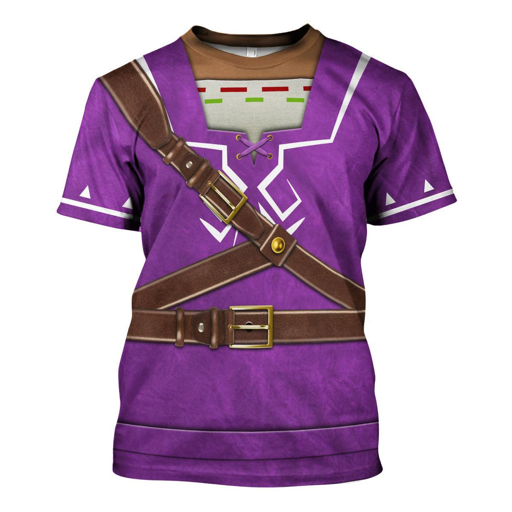 Purple Link Attire Unisex Hoodie Sweatshirt T-shirt Sweatpants Cosplay - OodieGang.com