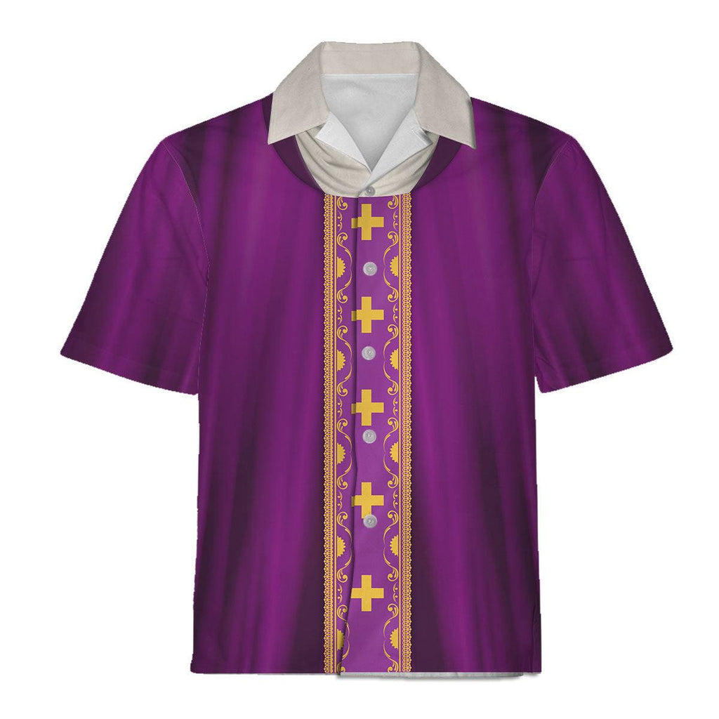 Purple Liturgical Vestment Hawaiian Shirt - OodieGang.com