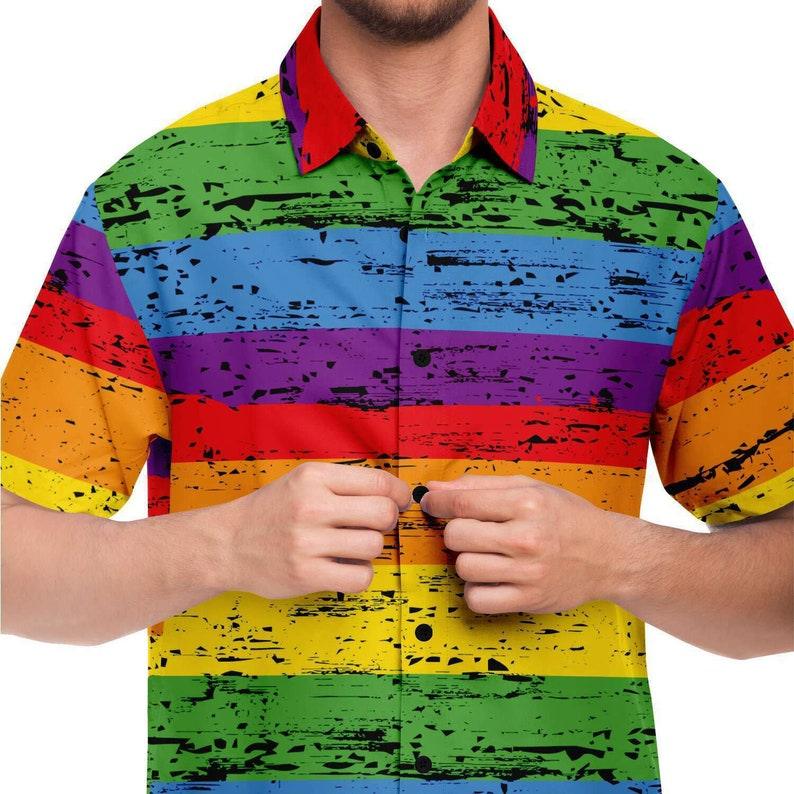 Rainbow Gay Pride Hawaiian Shirt - OodieGang