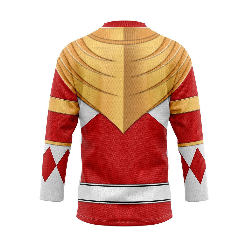 Red Ranger Dragon Shield Hockey Jersey - OodieGang.com