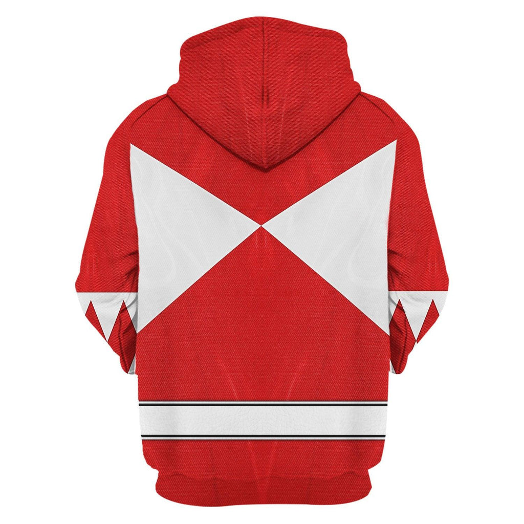 Red Ranger Mighty Morphin Hoodies Sweatshirt T-shirt Hawaiian Tracksuit - OodieGang.com