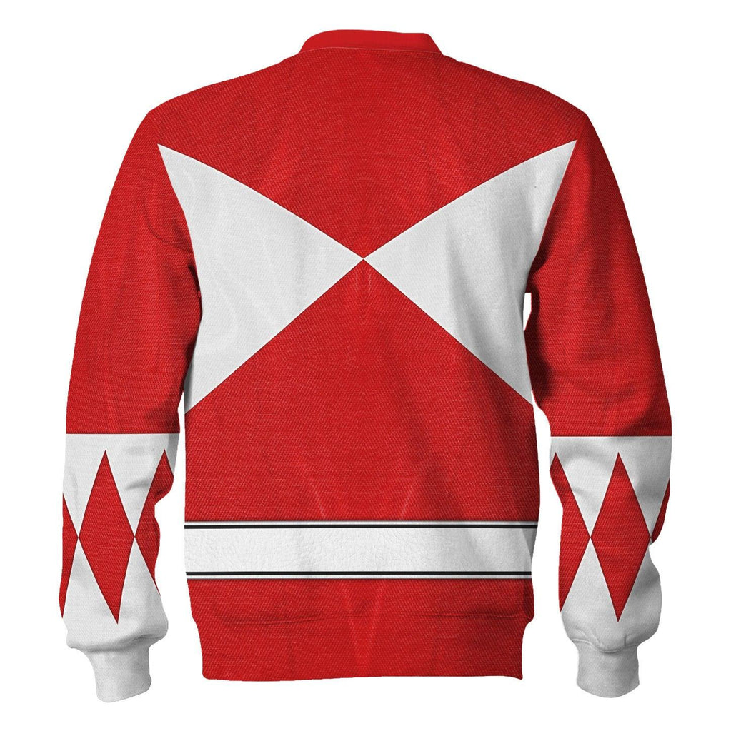 Red Ranger Mighty Morphin Hoodies Sweatshirt T-shirt Hawaiian Tracksuit - OodieGang.com