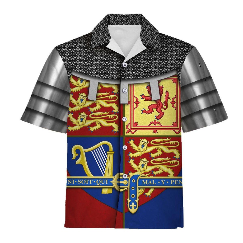 Royal Coat of Arms of the United Kingdom (Queen Elizabeth II) Hawaiian Shirt - OodieGang.com