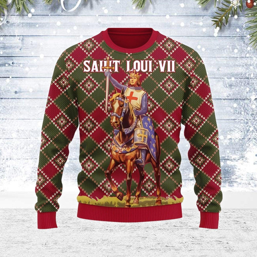 Saint Loui VII Ugly Christmas Sweater - OodieGang