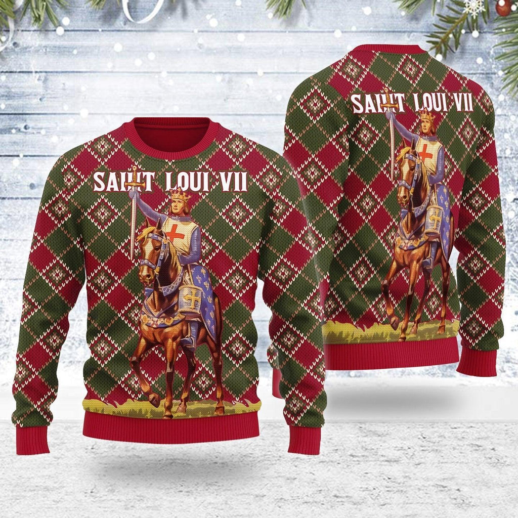 Saint Loui VII Ugly Christmas Sweater - OodieGang