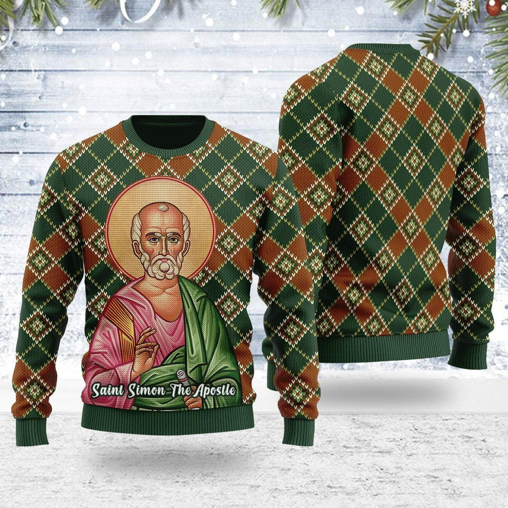 Saint Simon the Zealot Ugly Christmas Sweater - OodieGang