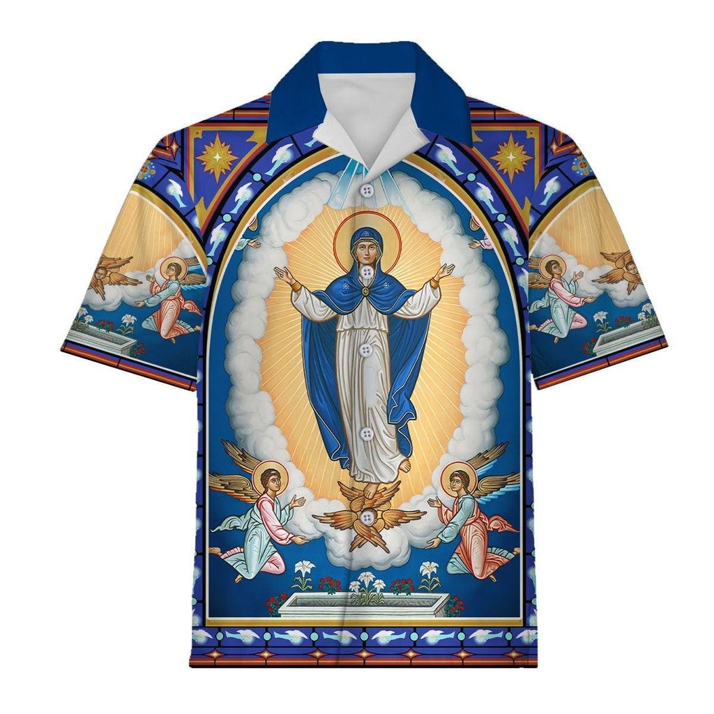 The Assumption of the Virgin Mary Icon Hawaiian Shirt - OodieGang