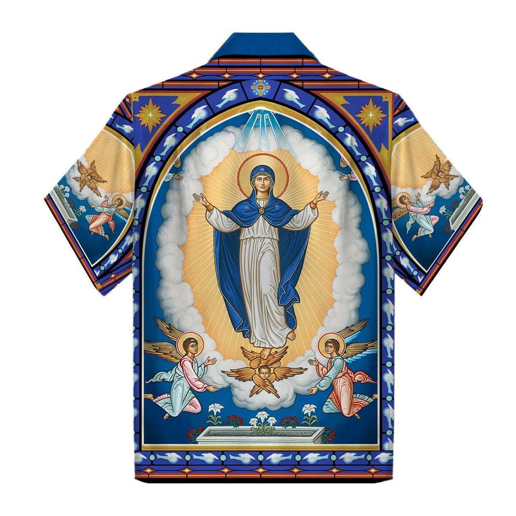 The Assumption of the Virgin Mary Icon Hawaiian Shirt - OodieGang