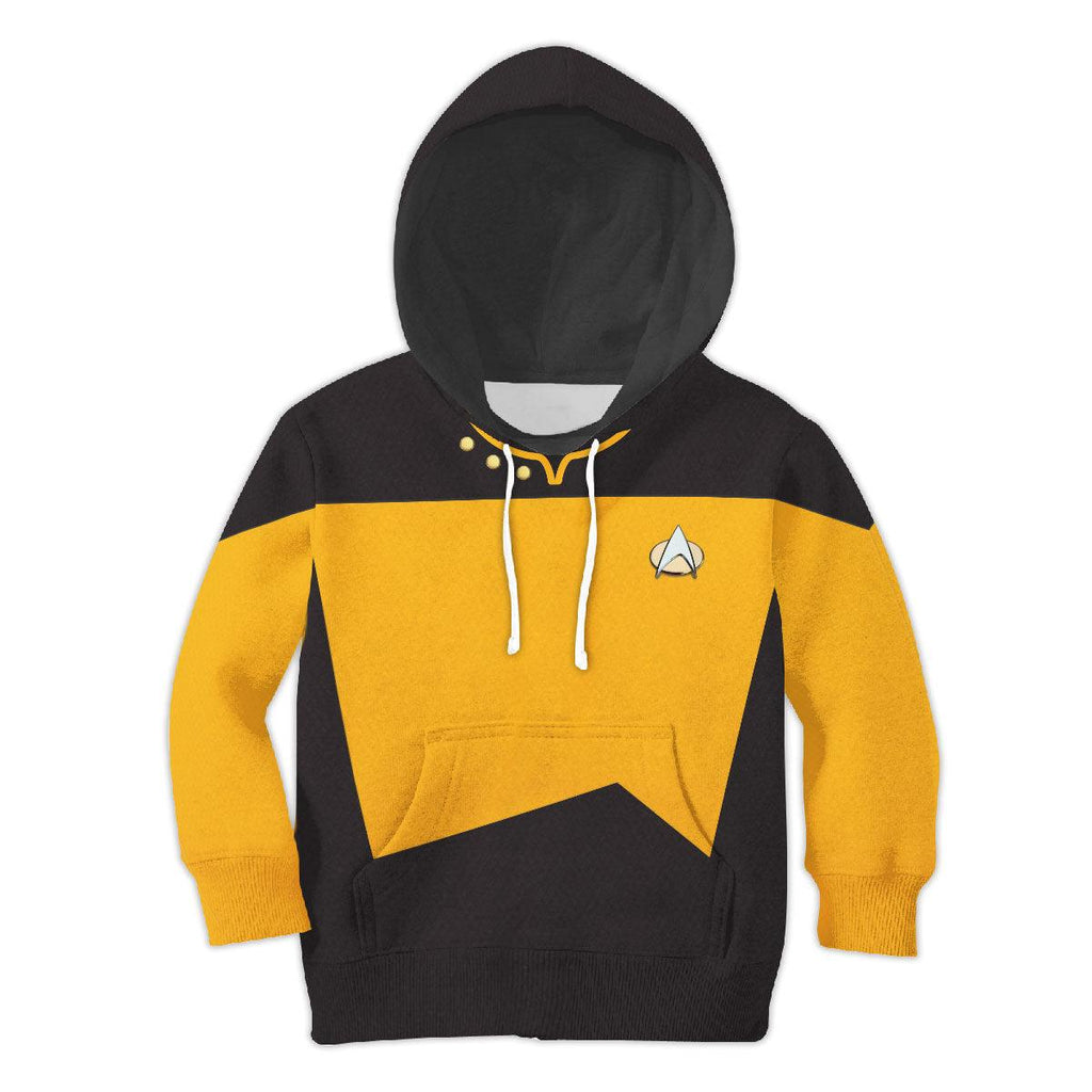 The Next Generation Yellow Uniform Costume Cosplay Kid Hoodie Sweatshirt T-Shirt - CustomsPig.com