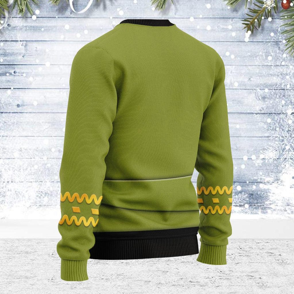 The Original Series Green Tunic Themed Costume Christmas Wool Sweater - OodieGang.com