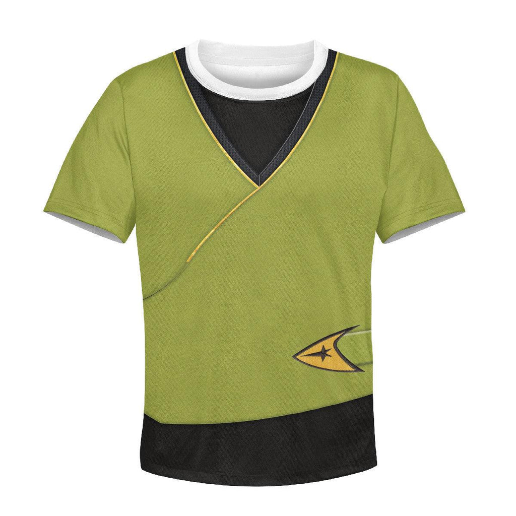 The Original Series Green Tunic Uniform Costume Cosplay Kid Hoodie Sweatshirt T-Shirt - OodieGang.com