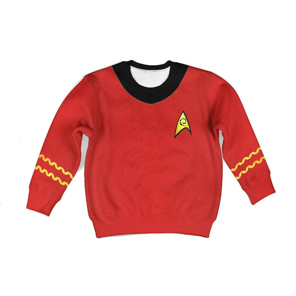 The Original Series Red Uniform Costume Cosplay Kid Hoodie Sweatshirt T-Shirt - OodieGang.com