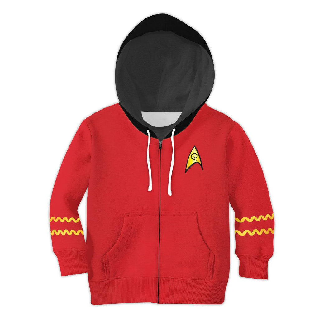 The Original Series Red Uniform Costume Cosplay Kid Hoodie Sweatshirt T-Shirt - OodieGang.com