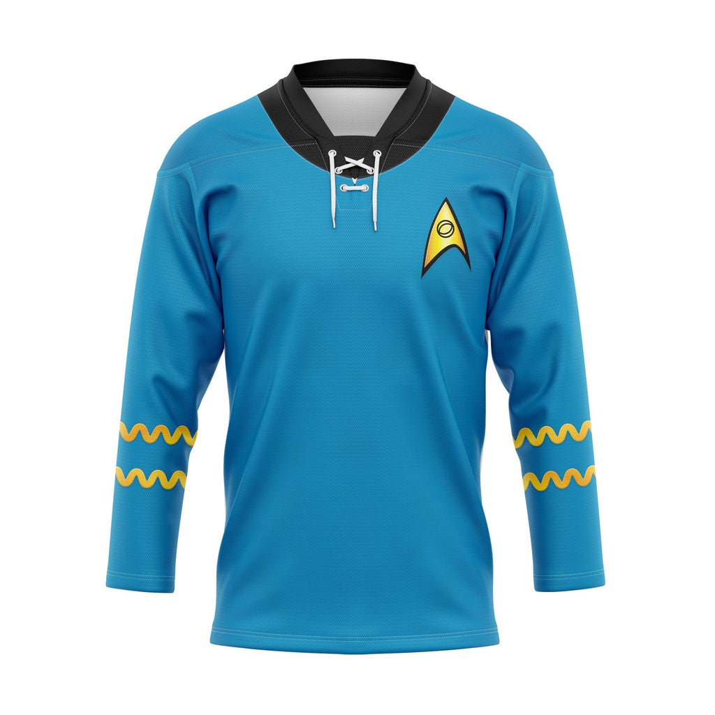 The Original Series Spock Blue Hockey Jersey Sweatpants - OodieGang.com