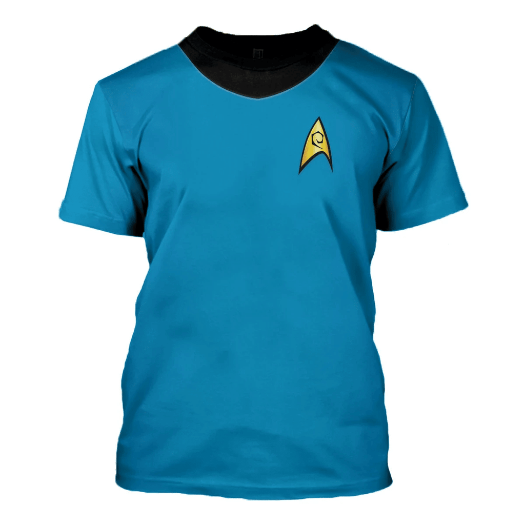 The Original Series Spock Blue T-shirt Hoodie Sweatpants Apparel - OodieGang.com