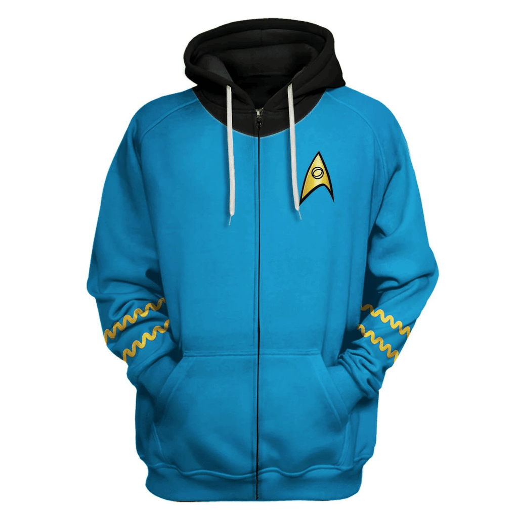 The Original Series Spock Blue T-shirt Hoodie Sweatpants Apparel - OodieGang.com